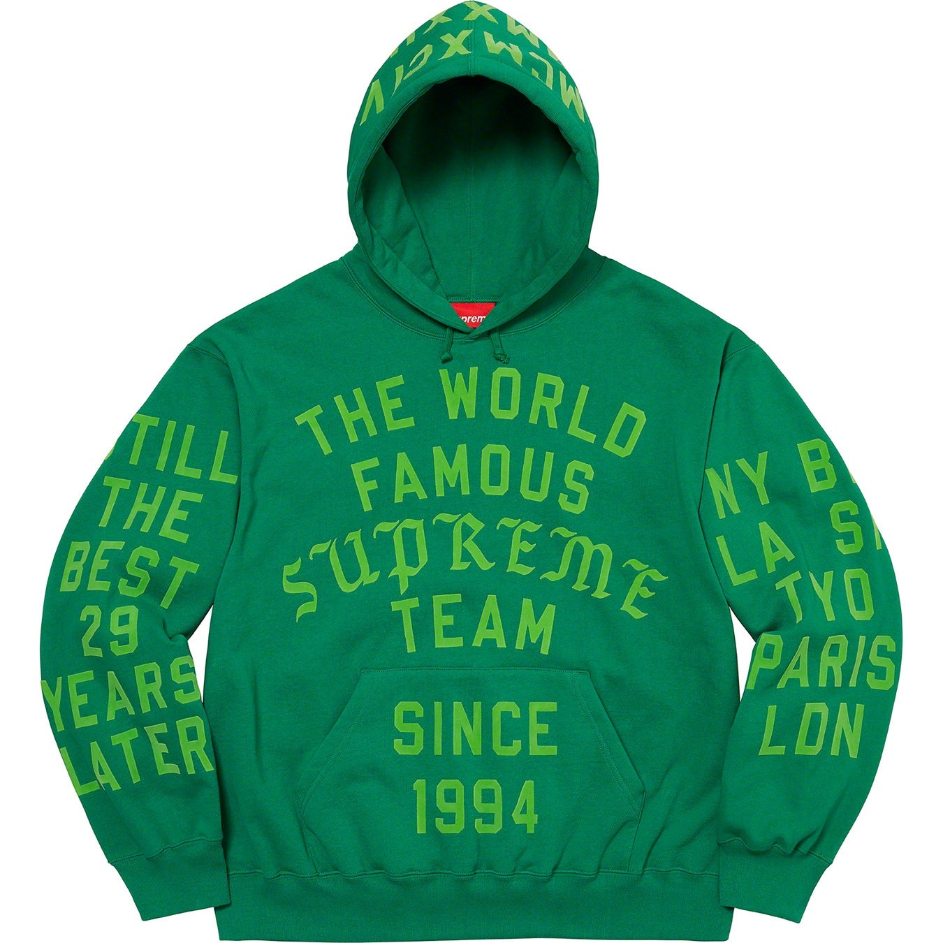 Supreme Team Flocked Hooded Sweatshirt view 5